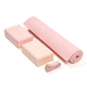 Dusty Pink Myga Yoga Entry Mat, Strap Pair of Blocks shot 5302015