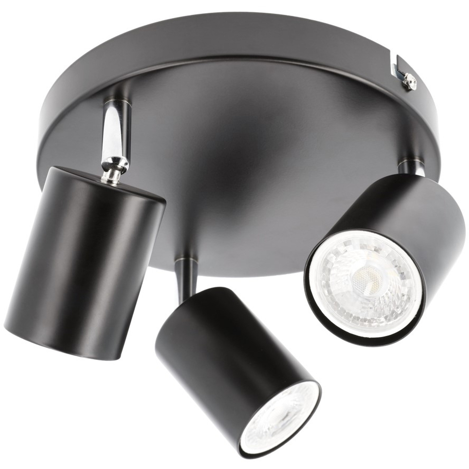 CGC JACK Black GU10 Adjustable Ceiling Spot Light - Black / 20cm / 14cm