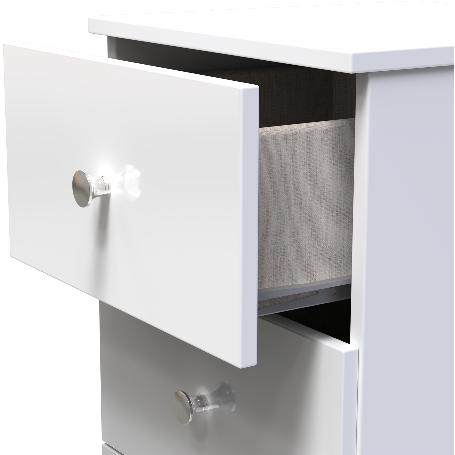 Yarmouth Fully Assembled 3 Drawer Bedside Cabinet - White Matt