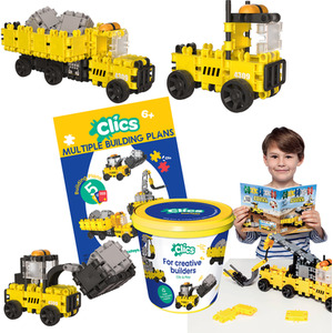 Clics Bucket Builders Clic and Play Bucket 123 Pieces