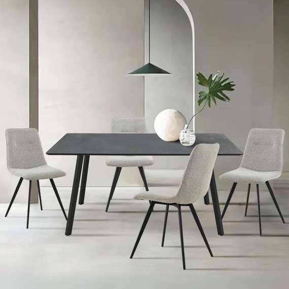 Home Source Wickford Dining Set with 4 Ashford Chairs