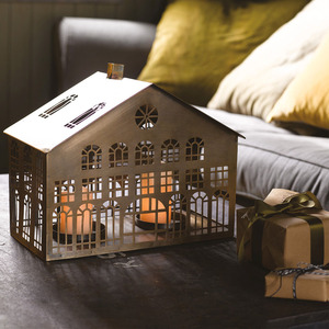 Iron House Lantern Candleholder