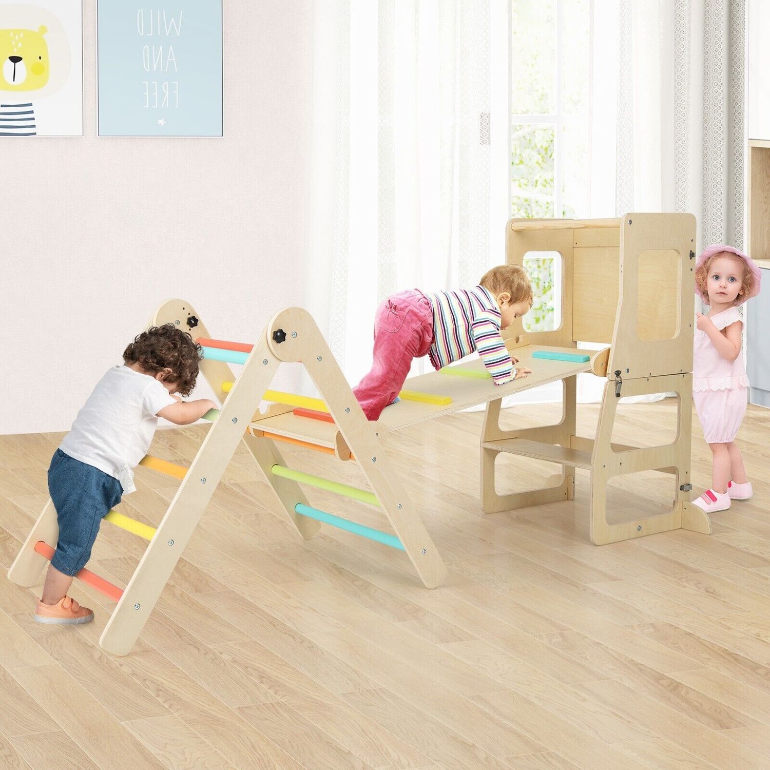 7 in 1 Toddler Climbing Frame with Ramp