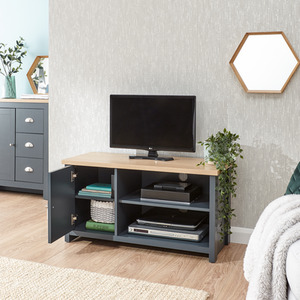 Slate Blue Lancaster Small TV Cabinet shot 6069552