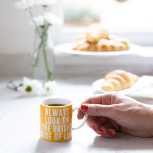 Set Of 6 'Always Look' Espresso Cups