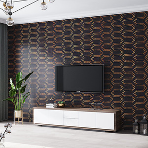 Golden Line Geometric Wallpaper Roll