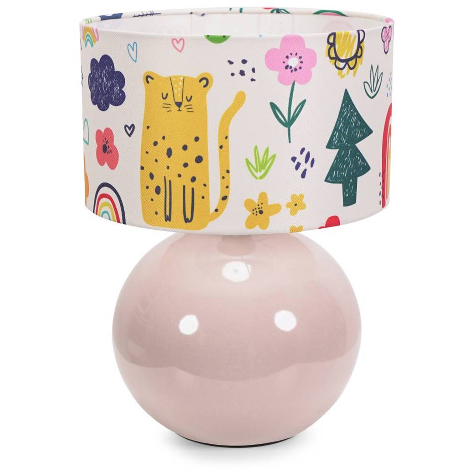 Bosco Stone Table Lamp Doodle Shade - Stone / Bulb Included
