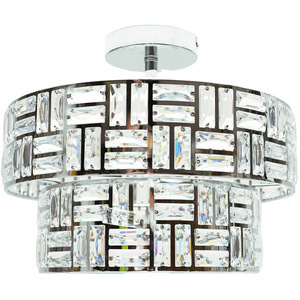 Elise Acrylic Jewel Two Tier Flush Ceiling Light