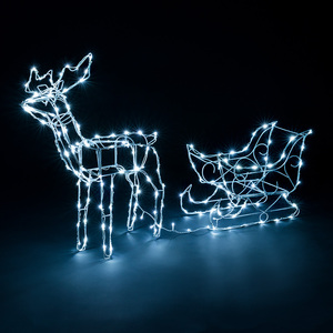 Reindeer and Sleigh Light Up Decoration