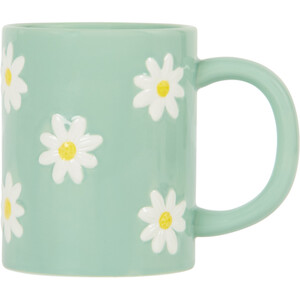 Daisy Handpainted and Embossed Mug