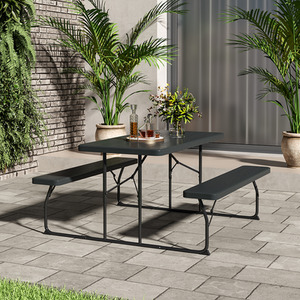 Foldable Garden Table and Bench Set