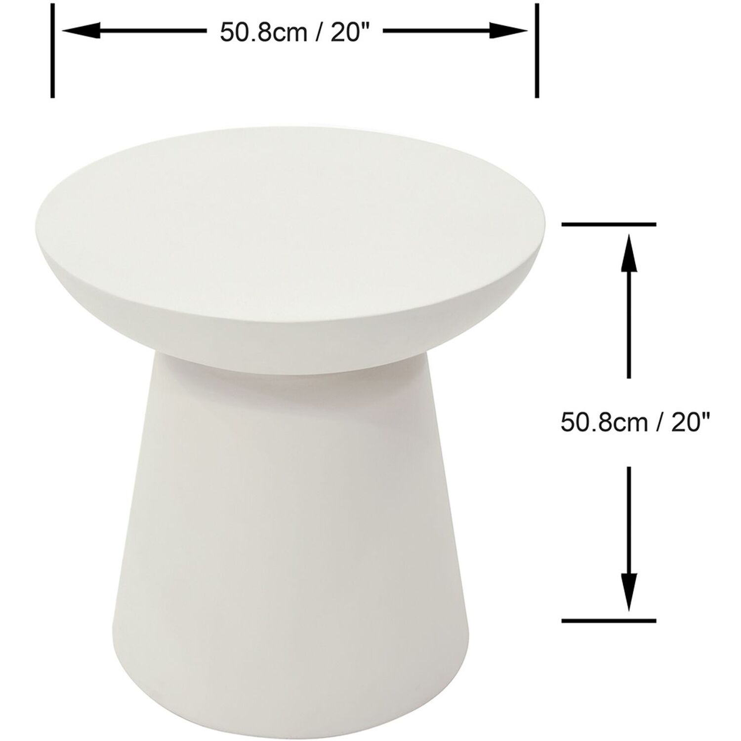 Kylix Grc Side Table - Cream White