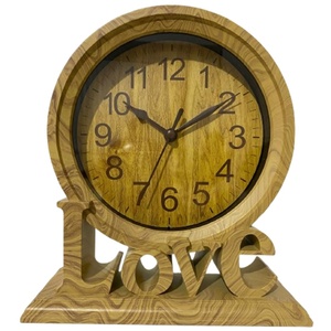 Vintage Love Non Ticking Desk Clock Retro Mantel Clocks Brown