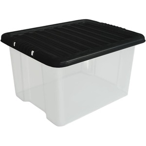 Plastic Storage Box With Lid Strong Container Bin
