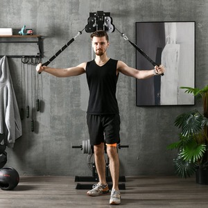 SPORTNOW Wall Mount Cable Station with 15 Positions Adjustable