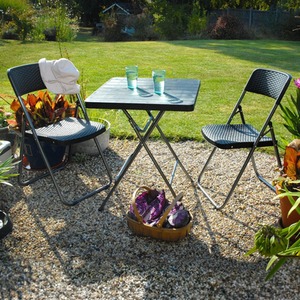 Folding Plastic Bistro Balcony Furniture Set