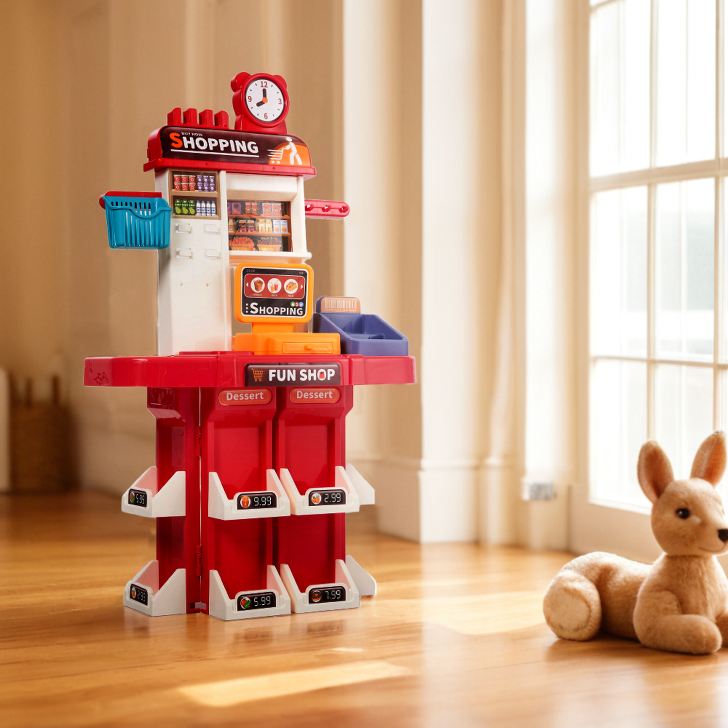 Kidkid Role Play Supermarket Shopping Playset - Red