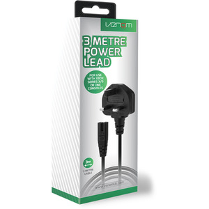 3 Metre Replacement Power Cable for Xbox Series X, S and Xbox One