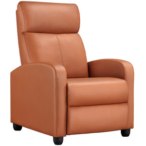 Tan / Composite Board, Foam, Iron, PU Leather Yaheetech Upholstered Armchair Recliner Chair shot 10324601