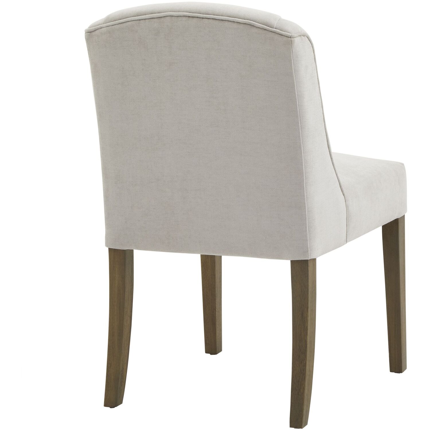 Compton Woven Fabric Dining Chair With Rubberwood Frame - Grey
