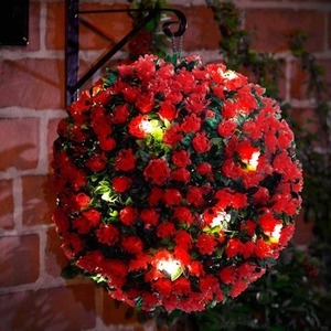 28cm Solar Powered Topiary Garden Ball LED Light
