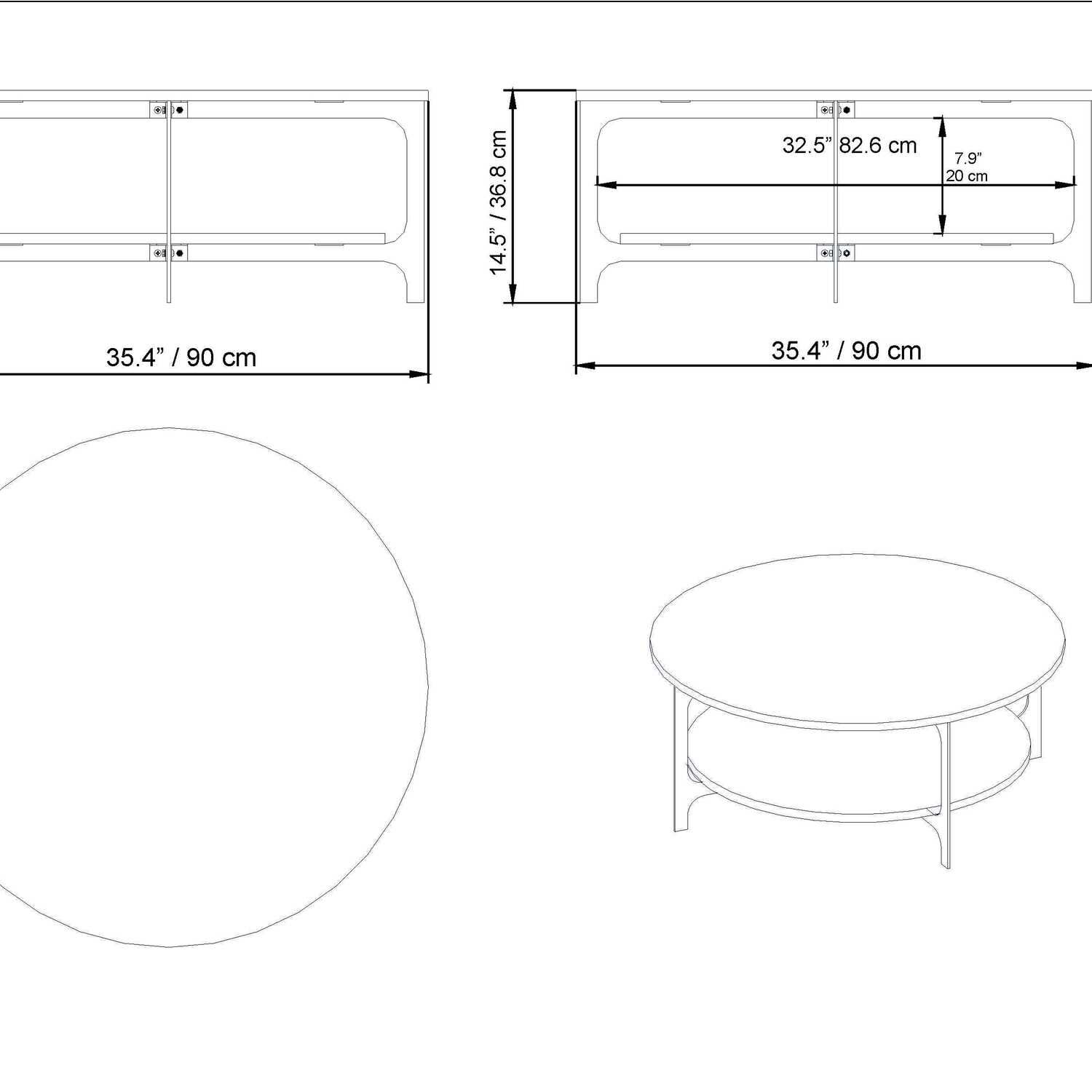 Versy Coffee Table - Black Marble Effect