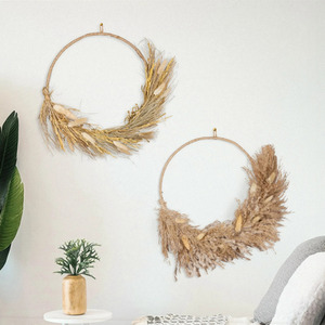 Artificial Dried Flower Wreath Set of 2