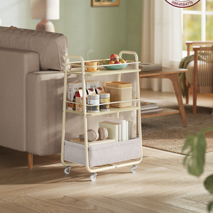 LILEA Collection - Storage Trolley with Fabric Basket