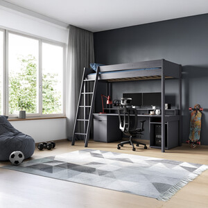 Tera Gaming High Sleeper Bed Grey