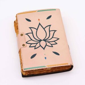 Leather Seven Chakra Colours Deckleedge Notebook MultiColor