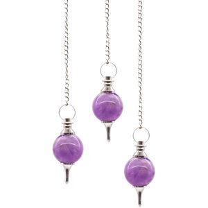 Amethyst Sphere Pendulums for Dowsing  Healing