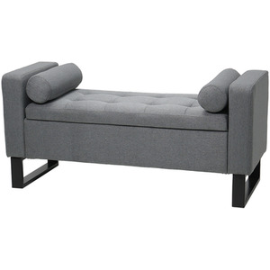 Linen Upholstered Storage Bench Practical and Stylish