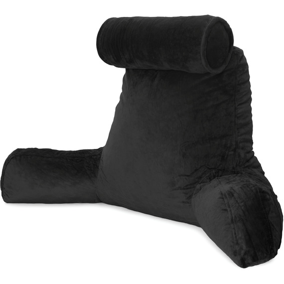 Deluxe X Large Reading Pillow, Soft velvet, Shredded Memory Foam Cuddle Cushion
