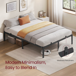 Double Metal Bed Frame, 135 x 190 cm, Under-Bed Space, Modern Style