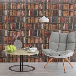 Library Books Antique Wallpaper