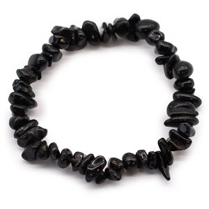 Black Agate Chipstone Bracelet - Stylish  Versatile Accessory