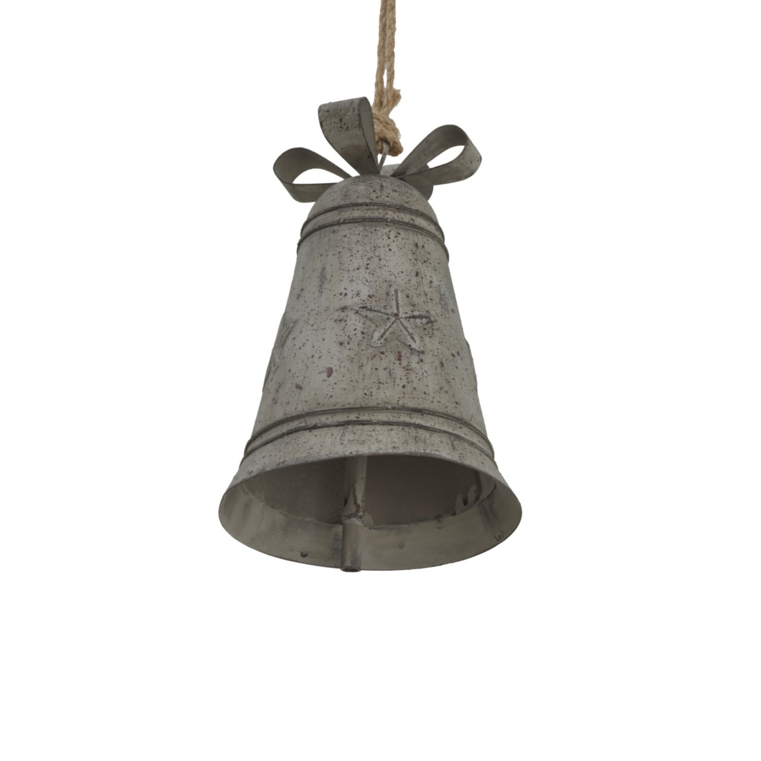 Image of Rustic Metal Hanging Bell with Bow&hellip;