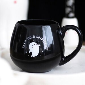 Spooky Ghost Mug Keep Your Spirits Up Ceramic Cup for Halloween Autumn