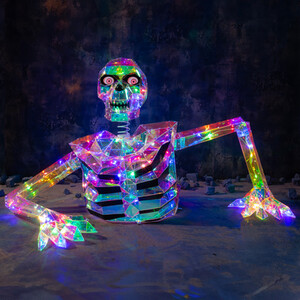 Crystal Effect Giant Skeleton Decoration