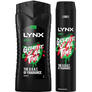 Lynx Africa Shower Gel 500ml & 48H Body Spray 250ml Bundle