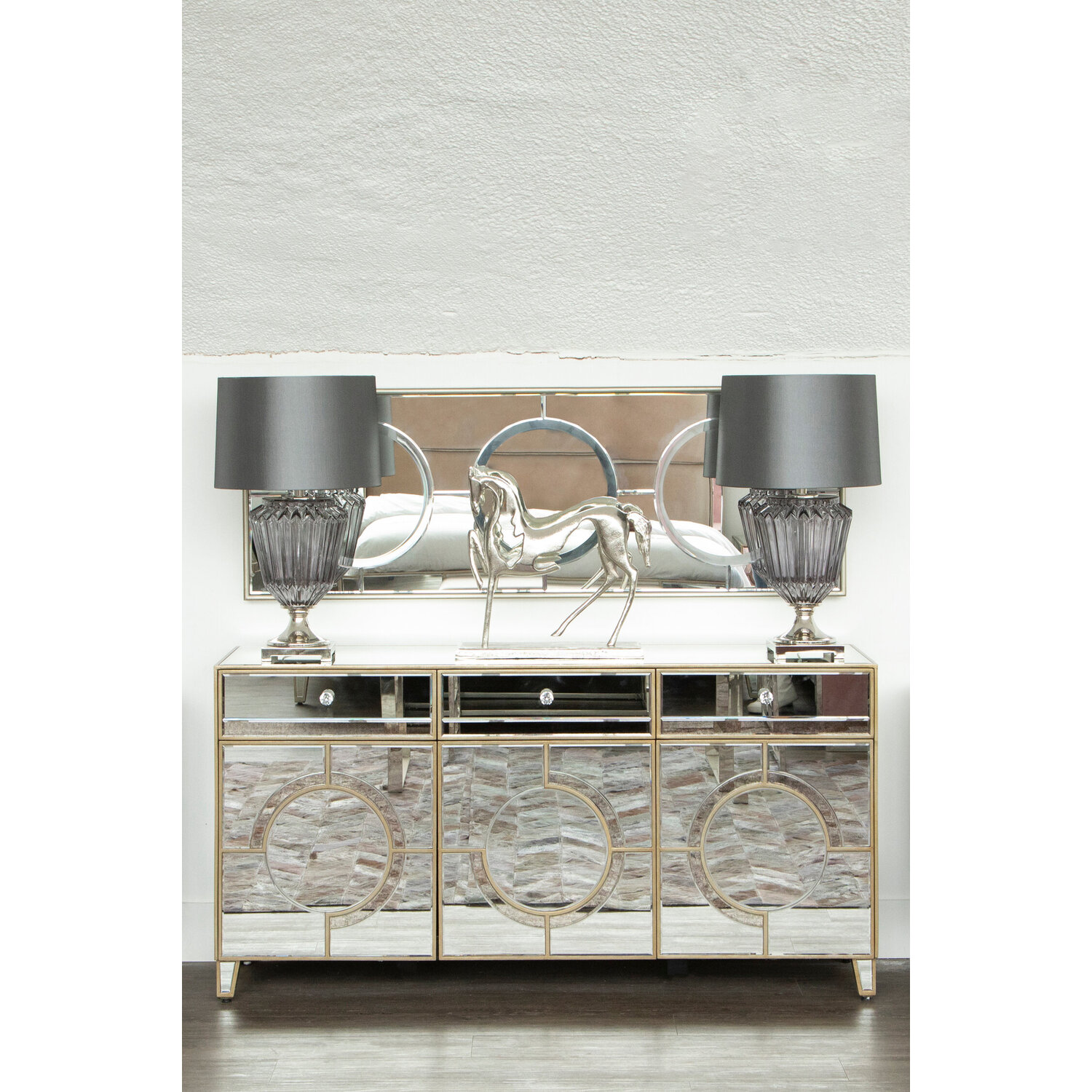 Annot Glass Table Lamp - Grey