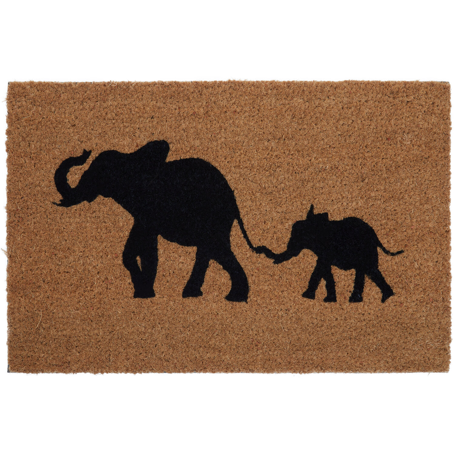 Filta Elephant And Baby Elephant Doormat - Brown