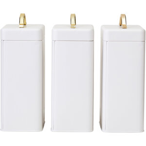 T/C/S Canister Set Matt Cream/Gold 11.2X7.8X20.6Cm