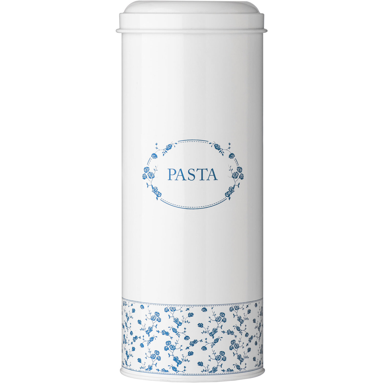 Maison By Premier Blue Rose Pasta Canister - White & Blue