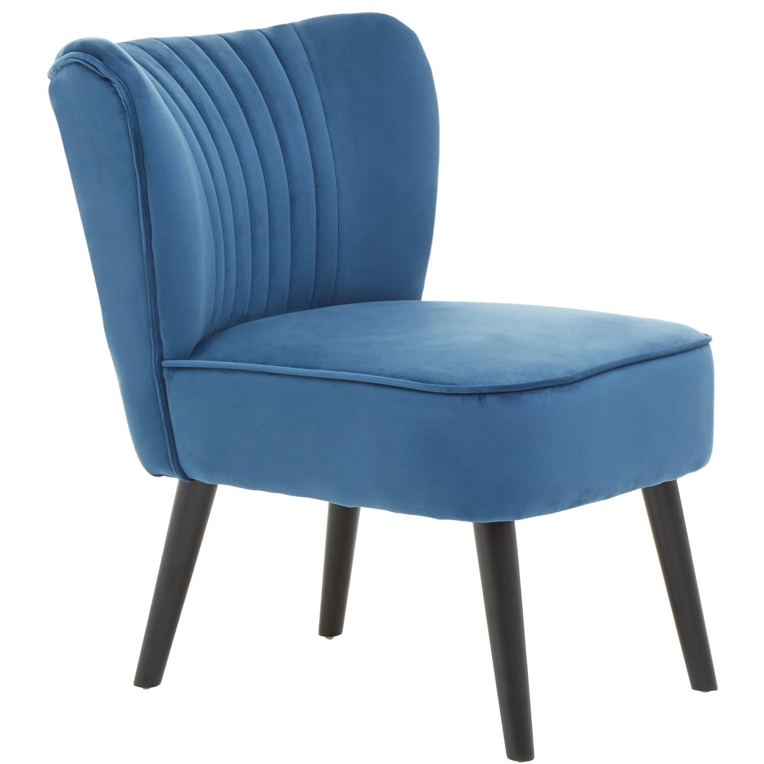 Regents Park Blue Velvet Chair - Blue