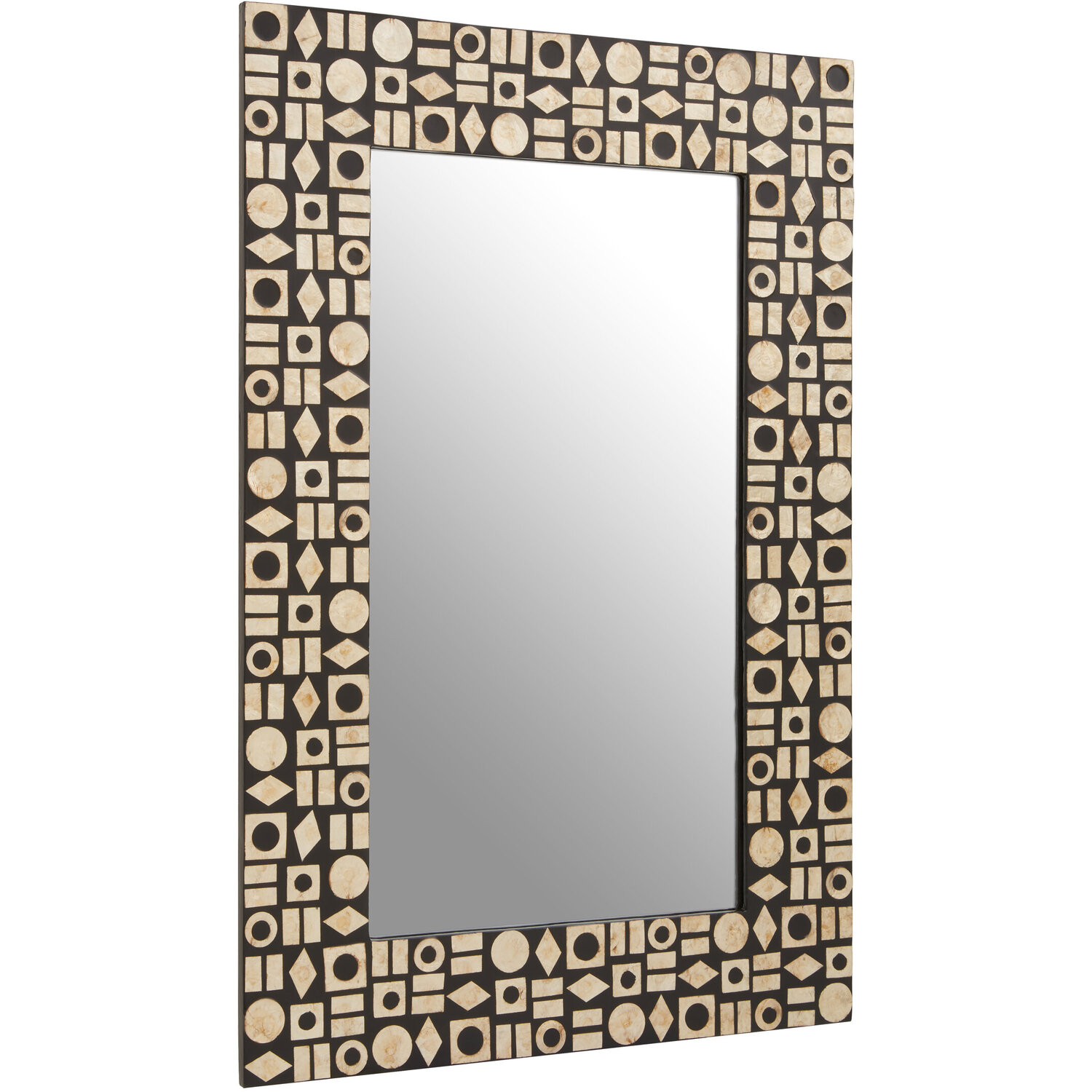 Saska Large Antique Silver Round Wall Mirror - Gold