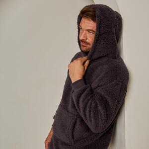 OHS Men's Teddy Hoodie Check Pyjama Set