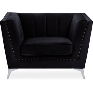 Hansa Black Velvet Chair