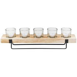 5-PC Candle Holder Stand - Clear