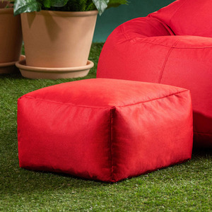 Red Indoor and Outdoor Bean Bag Footstool shot 13943064
